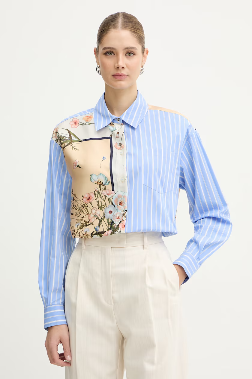 Camisa Mix Flores Bloom e Riscas - LIU JO 1