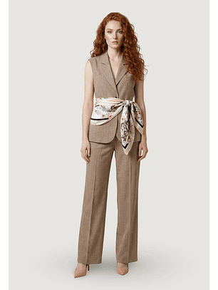 Colete com Lenço Bloom Taupe - Liu Jo