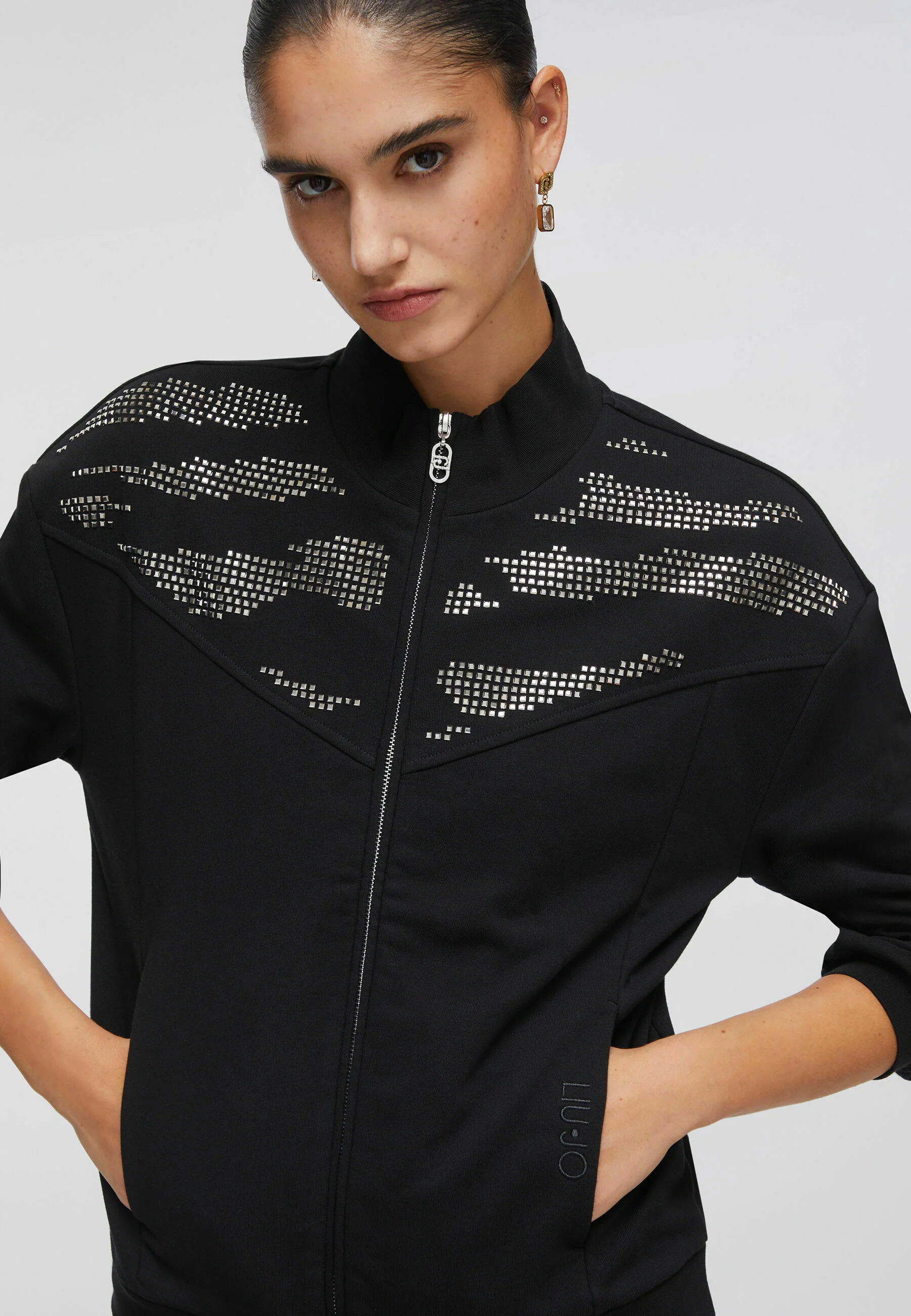 Casaco Desportivo com Strass Preto - LIU JO  2