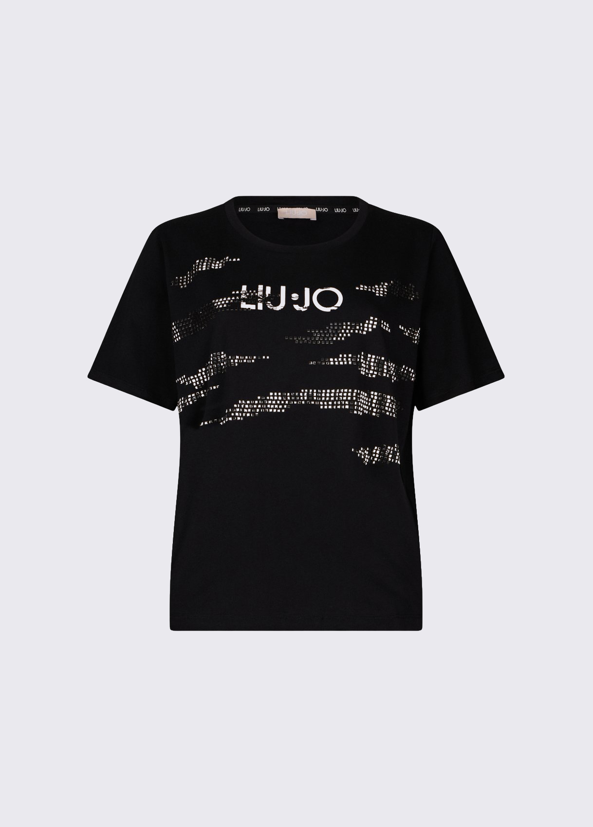 T-shirt Solta com Strass Preto - LIU JO 5