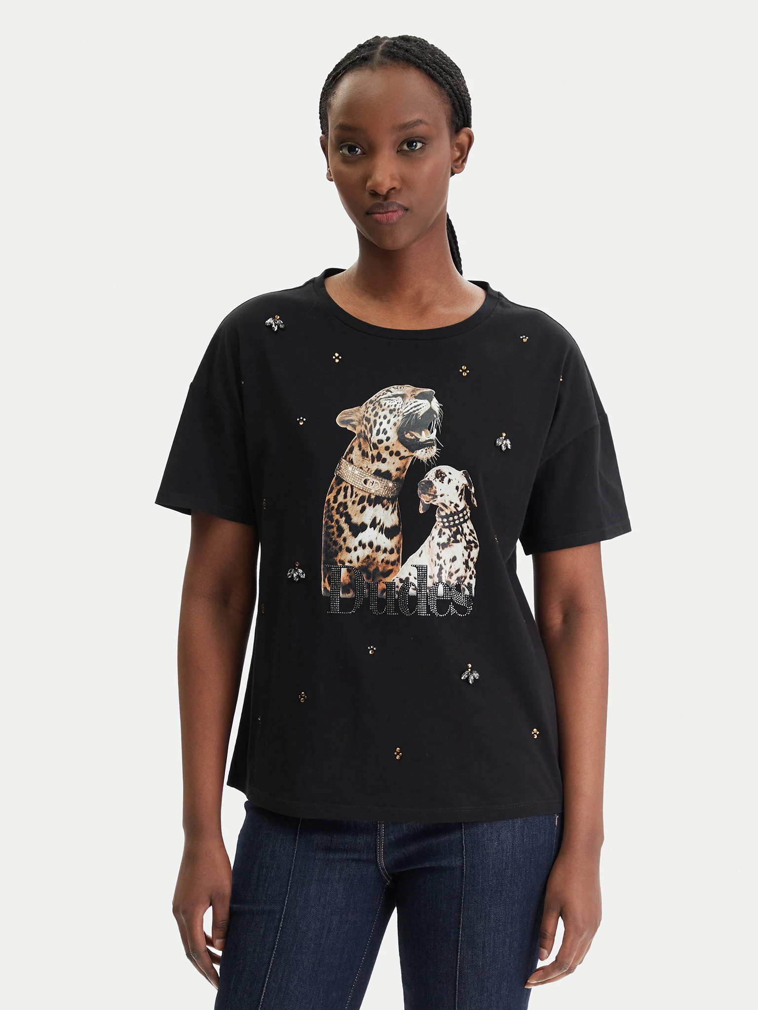 T-shirt DUDES Feras Preto - LIU JO 1