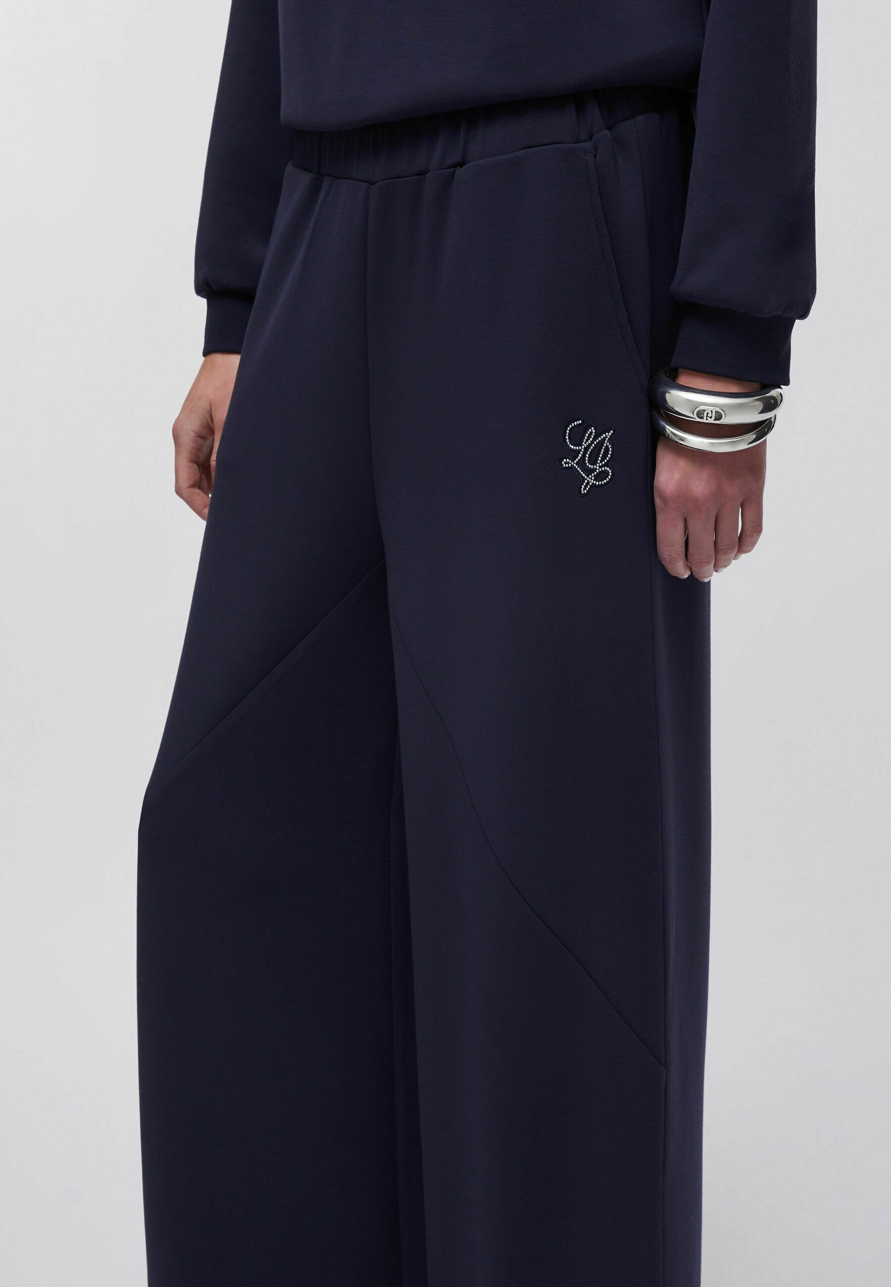 Calças Wide Leg Azuis Escuras - Liu Jo 	 3