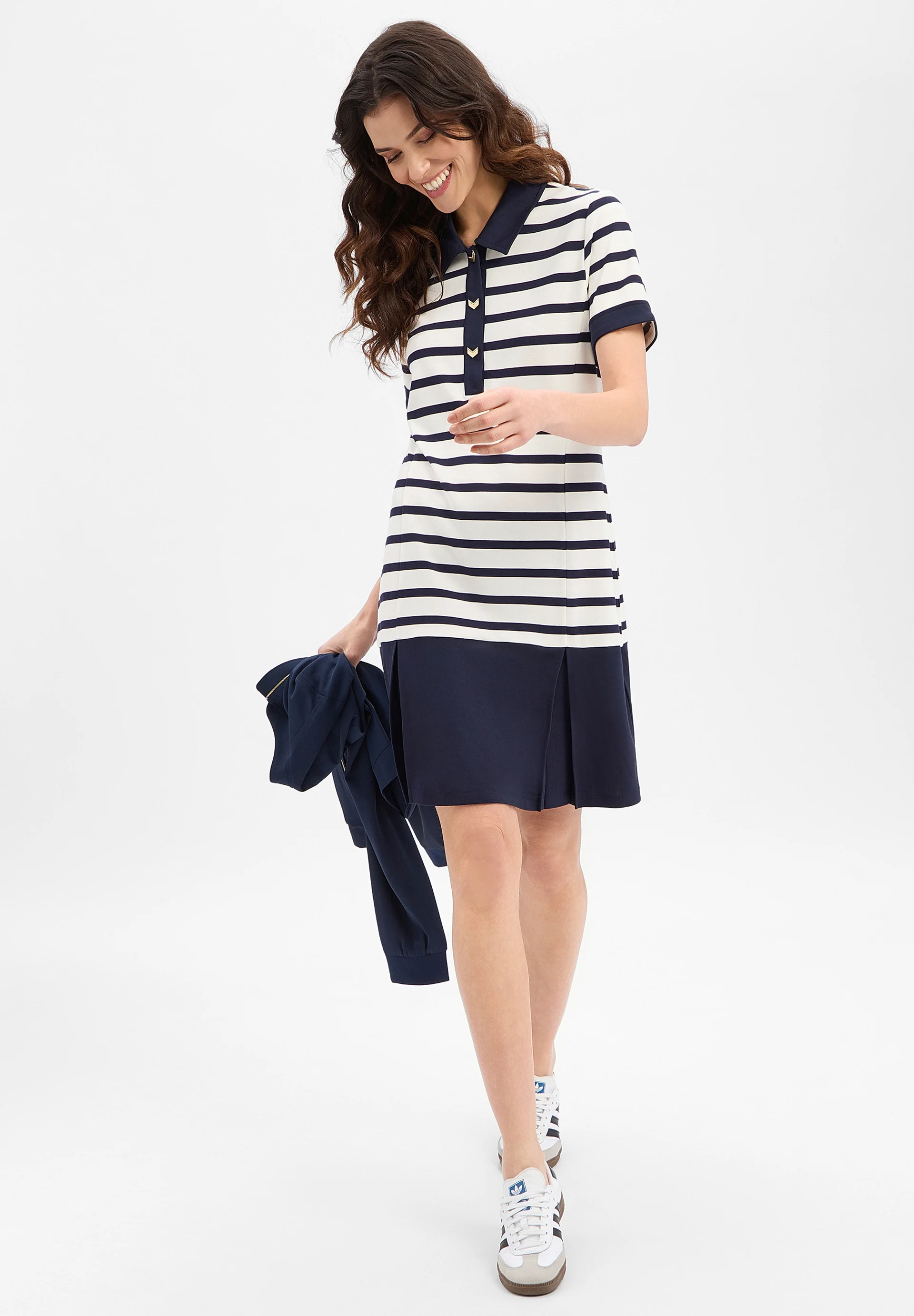 Vestido Manga Curat Riscas Azul e Branco - LIU JO  4