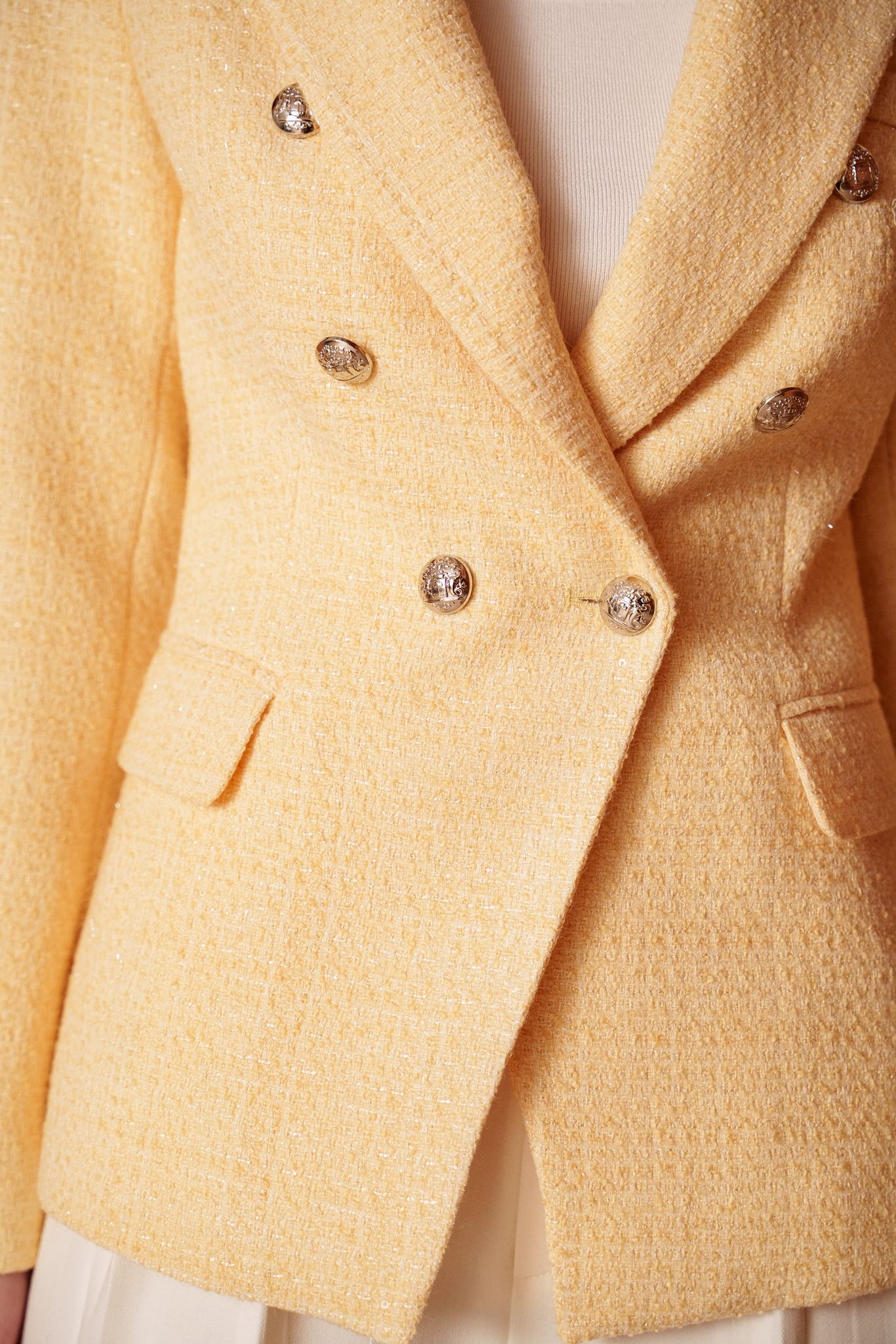 Blazer em Tweed Amarelo 2