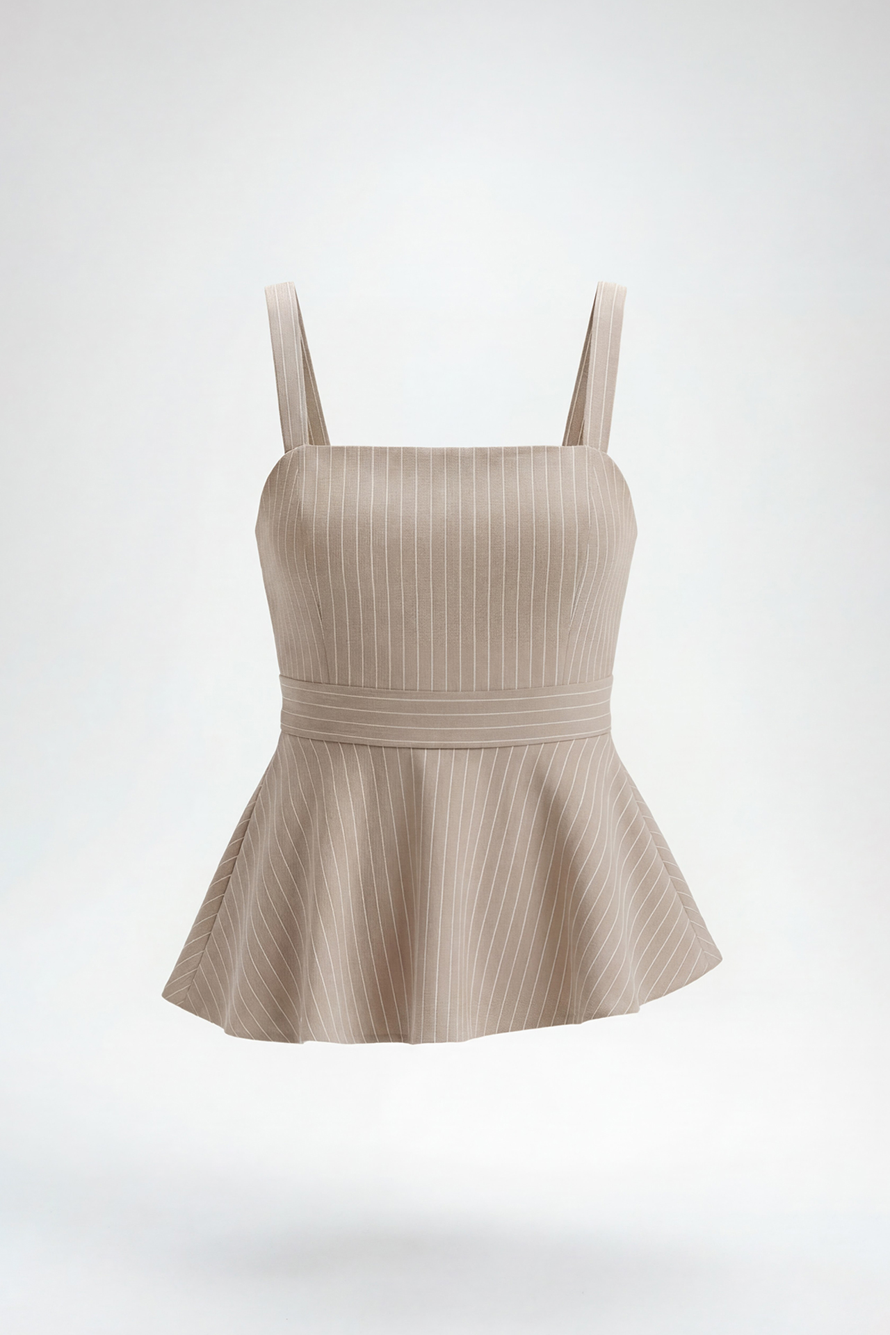 Top de Alças com Riscas Bege - SAHOCO 1