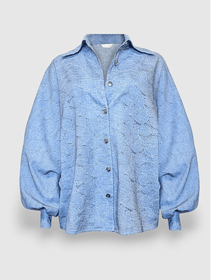 Camisa em Renda Azul - SAHOCO 