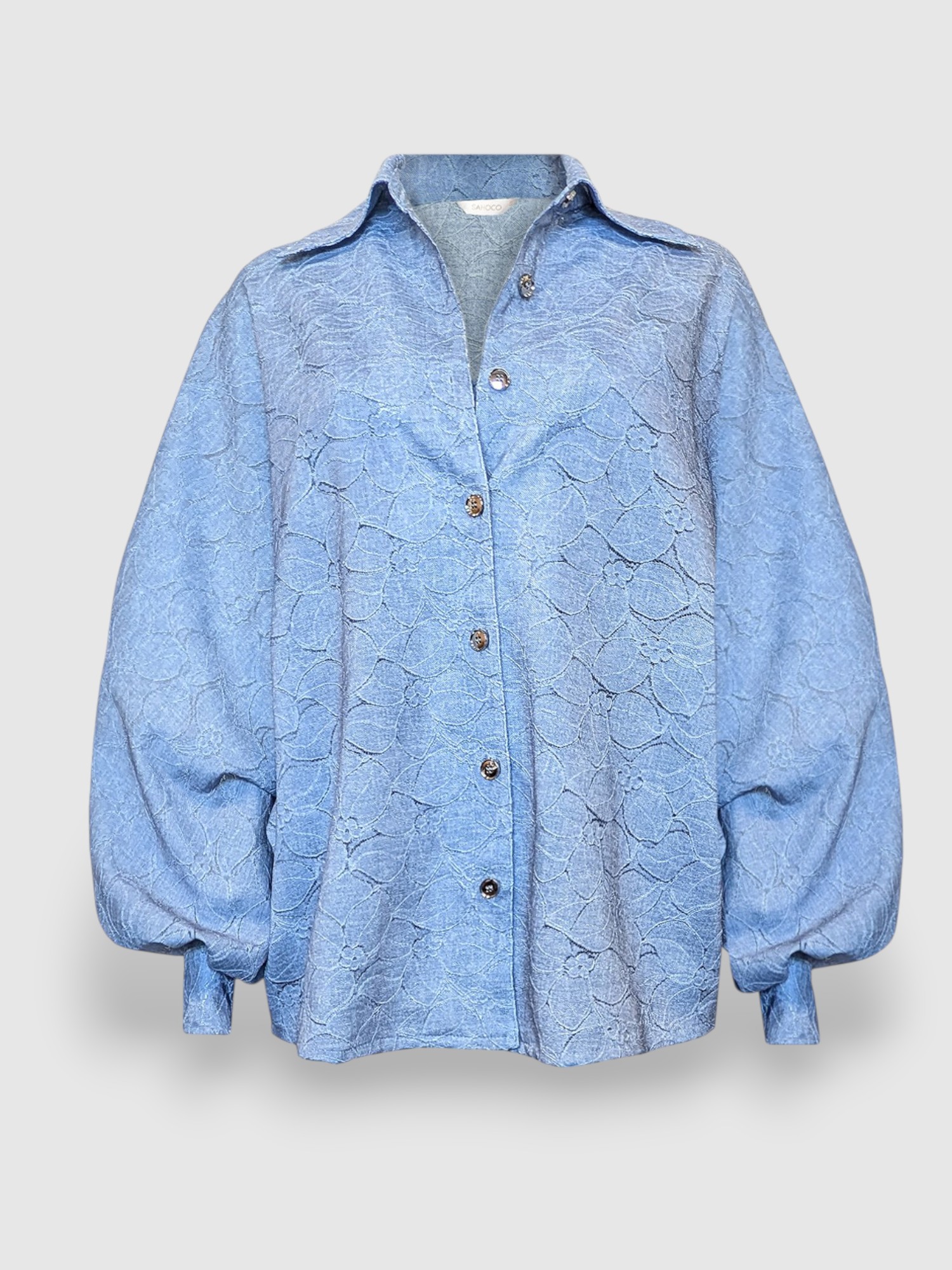 Camisa em Renda Azul - SAHOCO  2