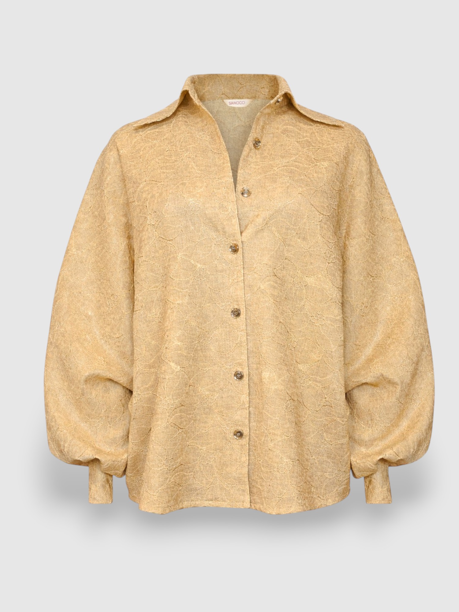 Camisa em Renda Bege - SAHOCO 1