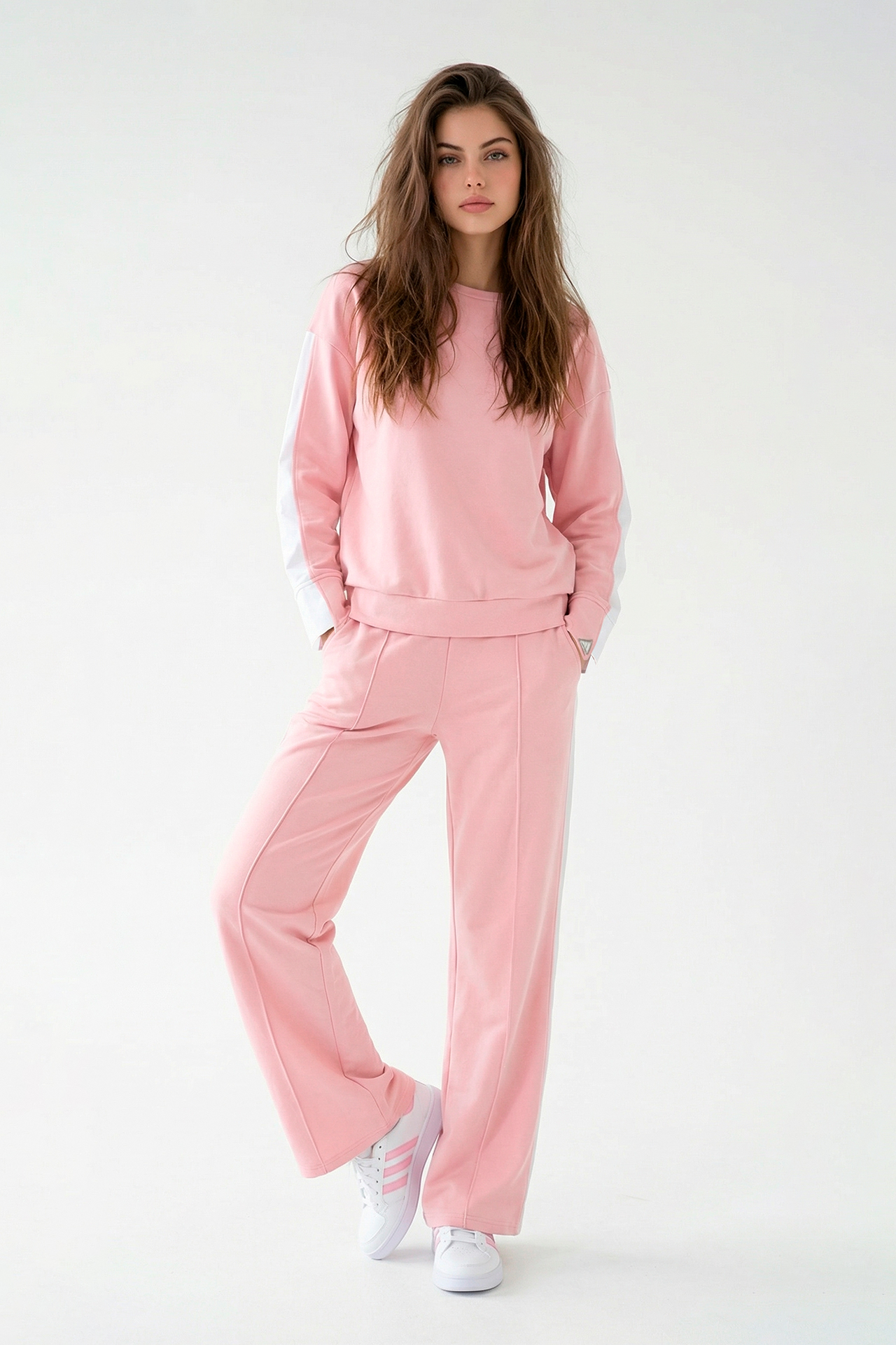 Sweat com Efeito Camisa Rosa - SAHOCO 3