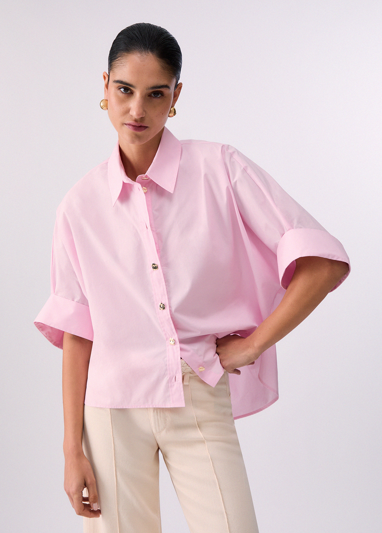 Camisa Manga Curta Rosa - LIU JO  1