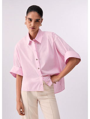 Camisa Manga Curta Rosa - LIU JO 