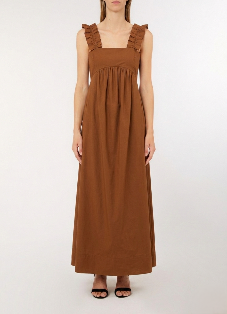 Vestido de Alças Comprido Camel - LIU JO  1