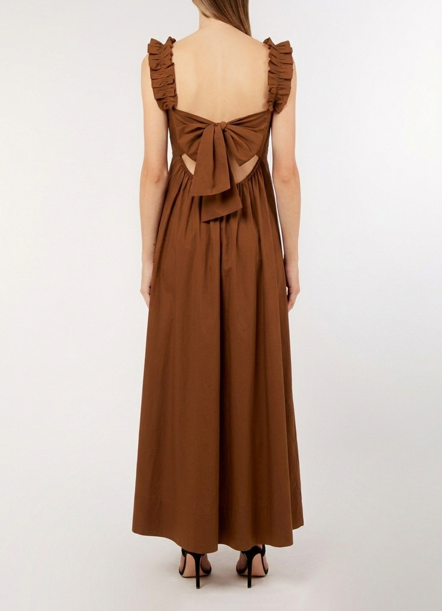 Vestido de Alças Comprido Camel - LIU JO  2