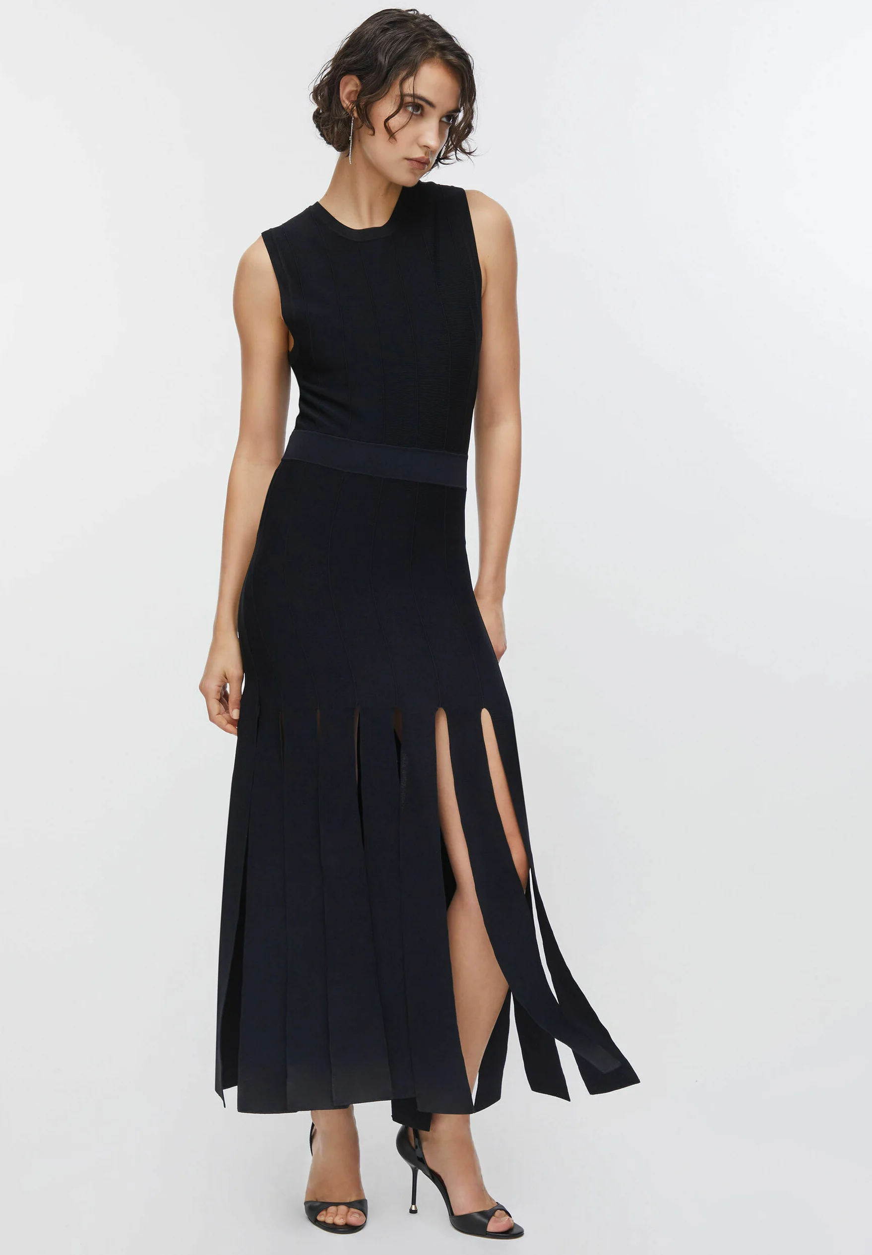 Vestido Comprido com Tiras Preto - LIU JO 1