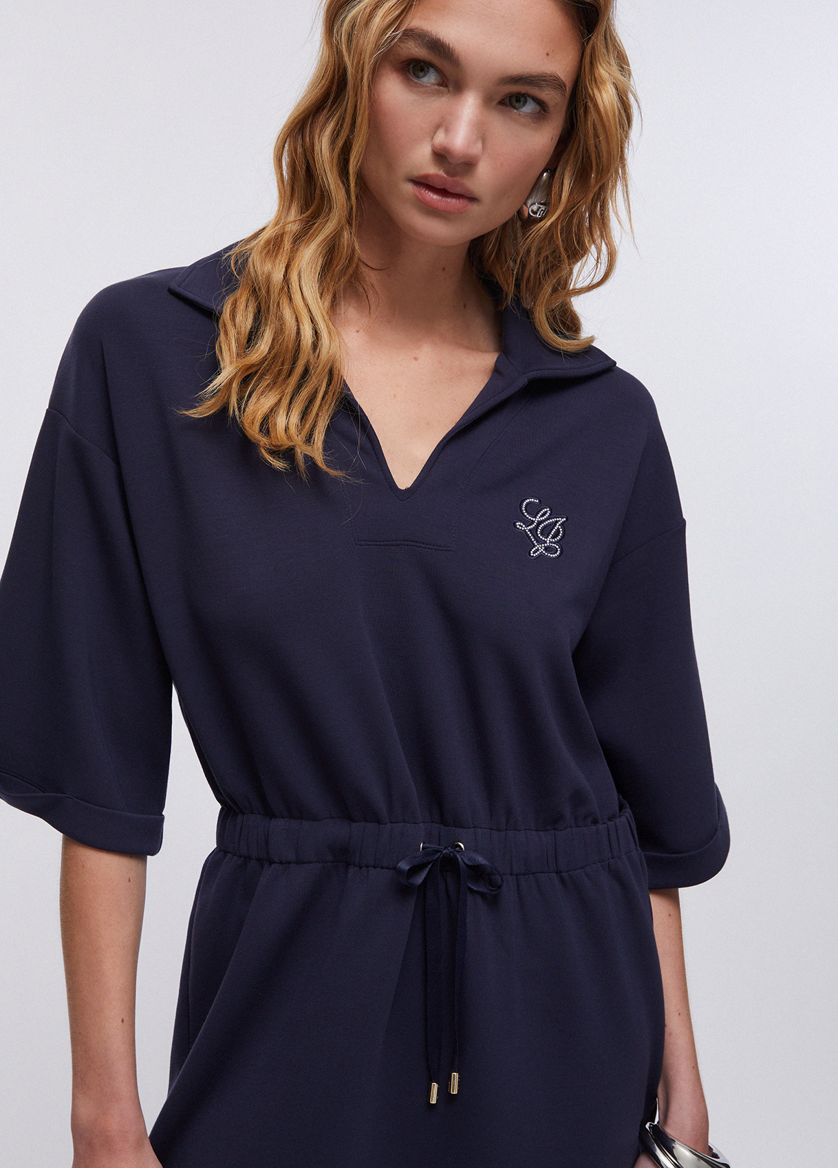 Vestido Curto Cintado Azul Escuro - LIU JO  3