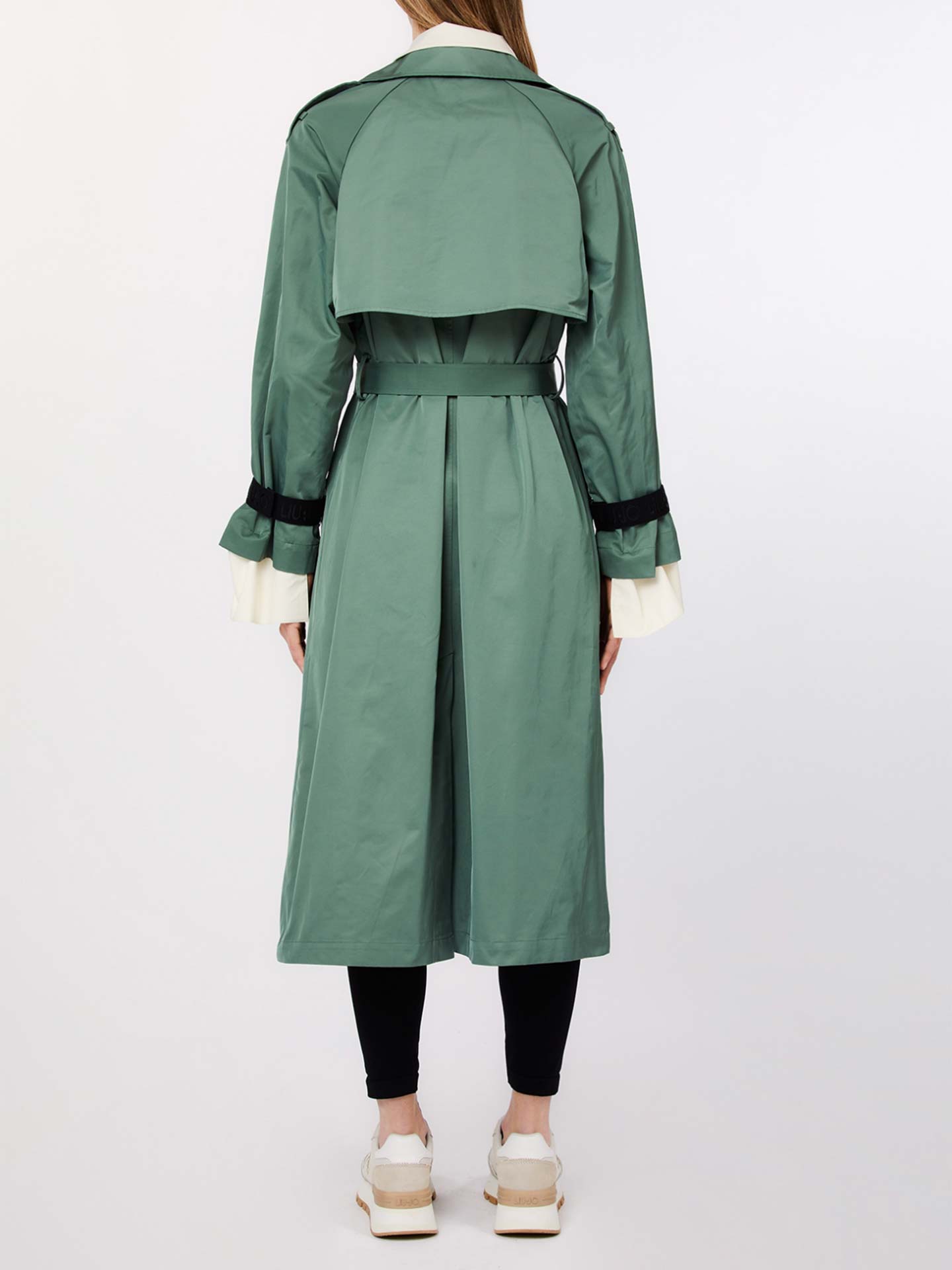 Trench Comprida com detalhe de Camisa Verde - LIU JO  2