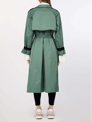 Trench Comprida com detalhe de Camisa Verde - LIU JO 