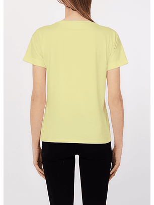 T-shirt Lettering Flores Amarelo - LIU JO