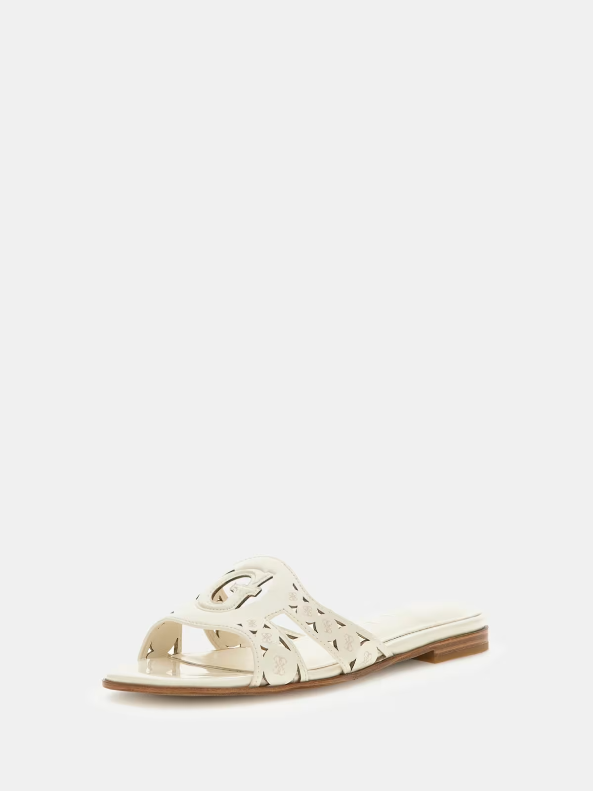Chinelo Rasteiro em Verniz CIESTA Branco - Guess 1