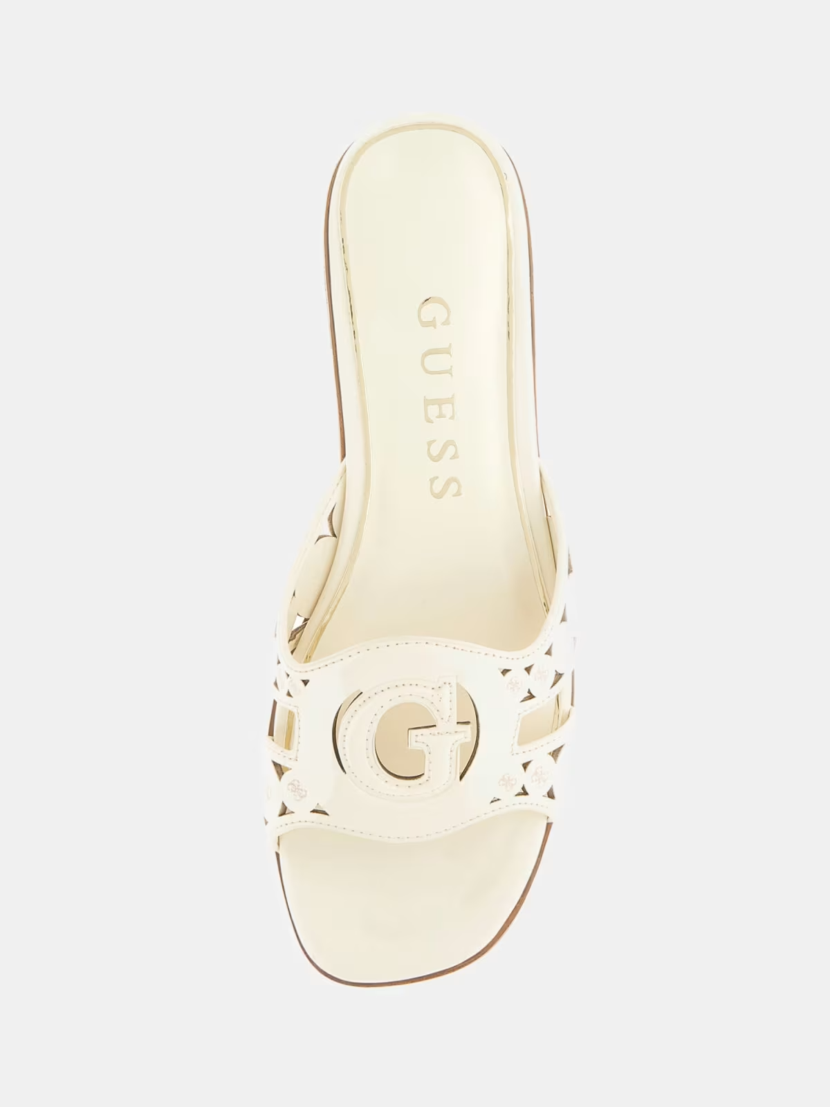 Chinelo Rasteiro em Verniz CIESTA Branco - Guess 4
