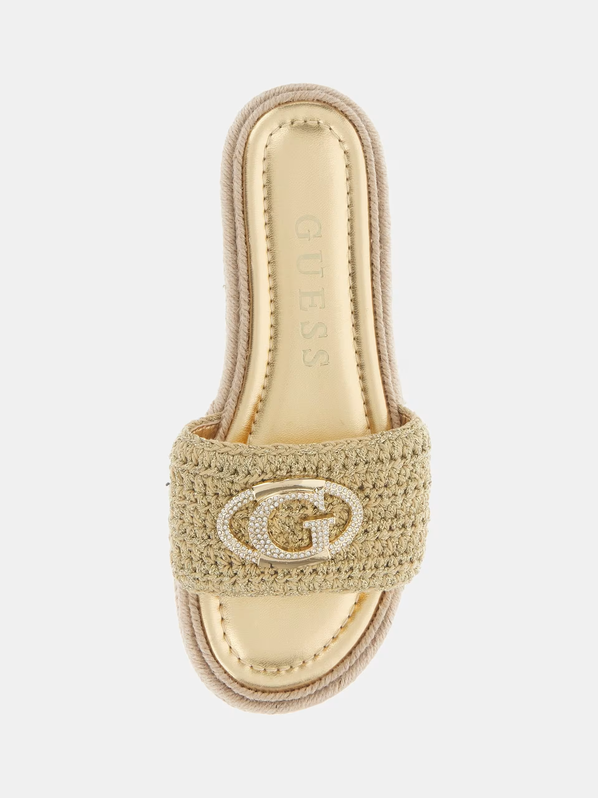Chinelo em Ráfia KAYLIS Dourado - Guess  4