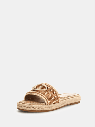 Chinelo em Ráfia KAYLIS Natural Bege - Guess 