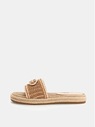 Chinelo em Ráfia KAYLIS Natural Bege - Guess 