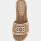 Chinelo em Ráfia KAYLIS Natural Bege - Guess  - Thumbnail 4