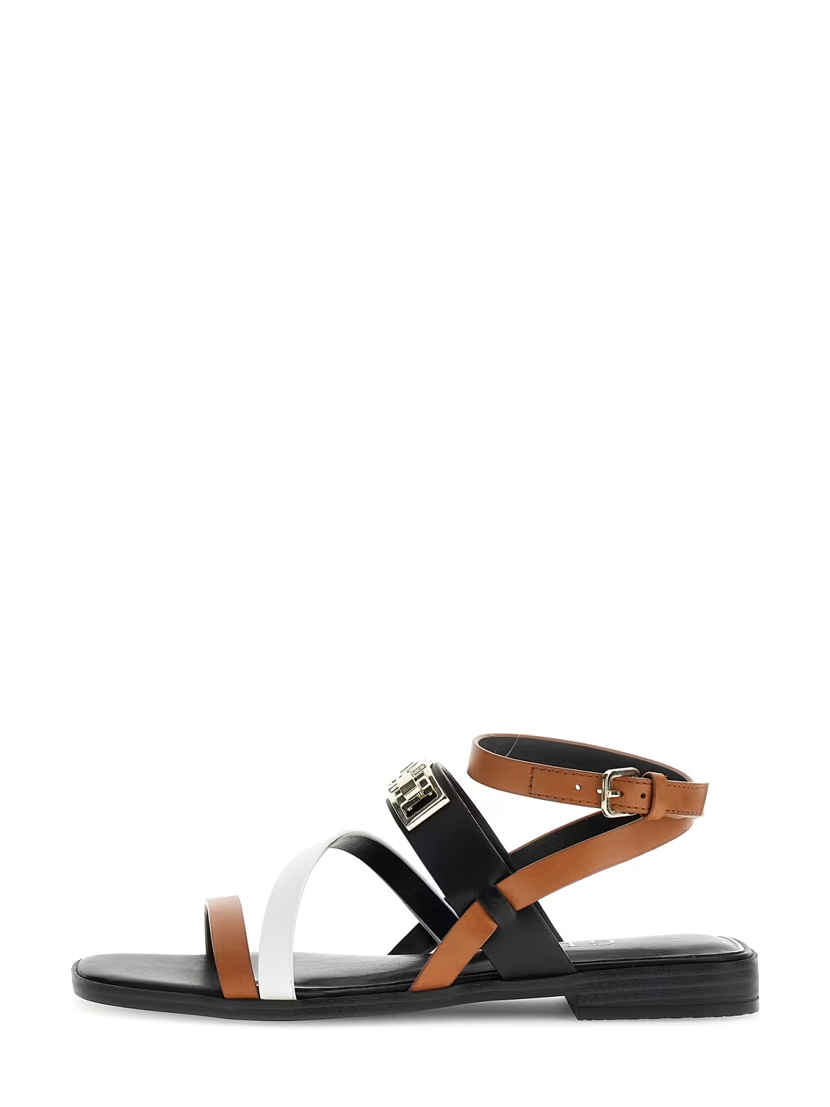 Sandália Rasteira RULA com Tiras Preto e Camel - Guess  2