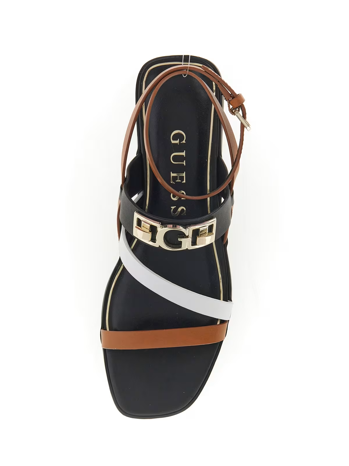 Sandália Rasteira RULA com Tiras Preto e Camel - Guess  4