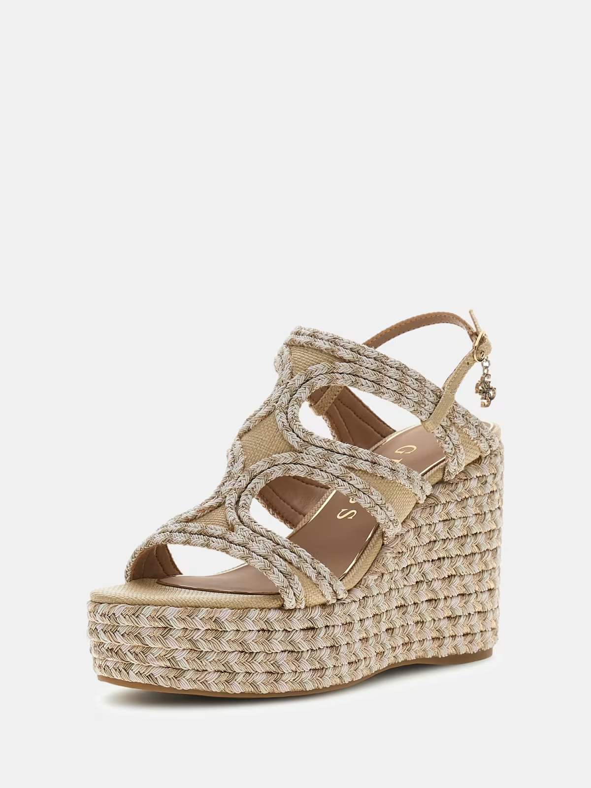 Sandália de Cunha EVERS Dourado e Rosa - Guess  1