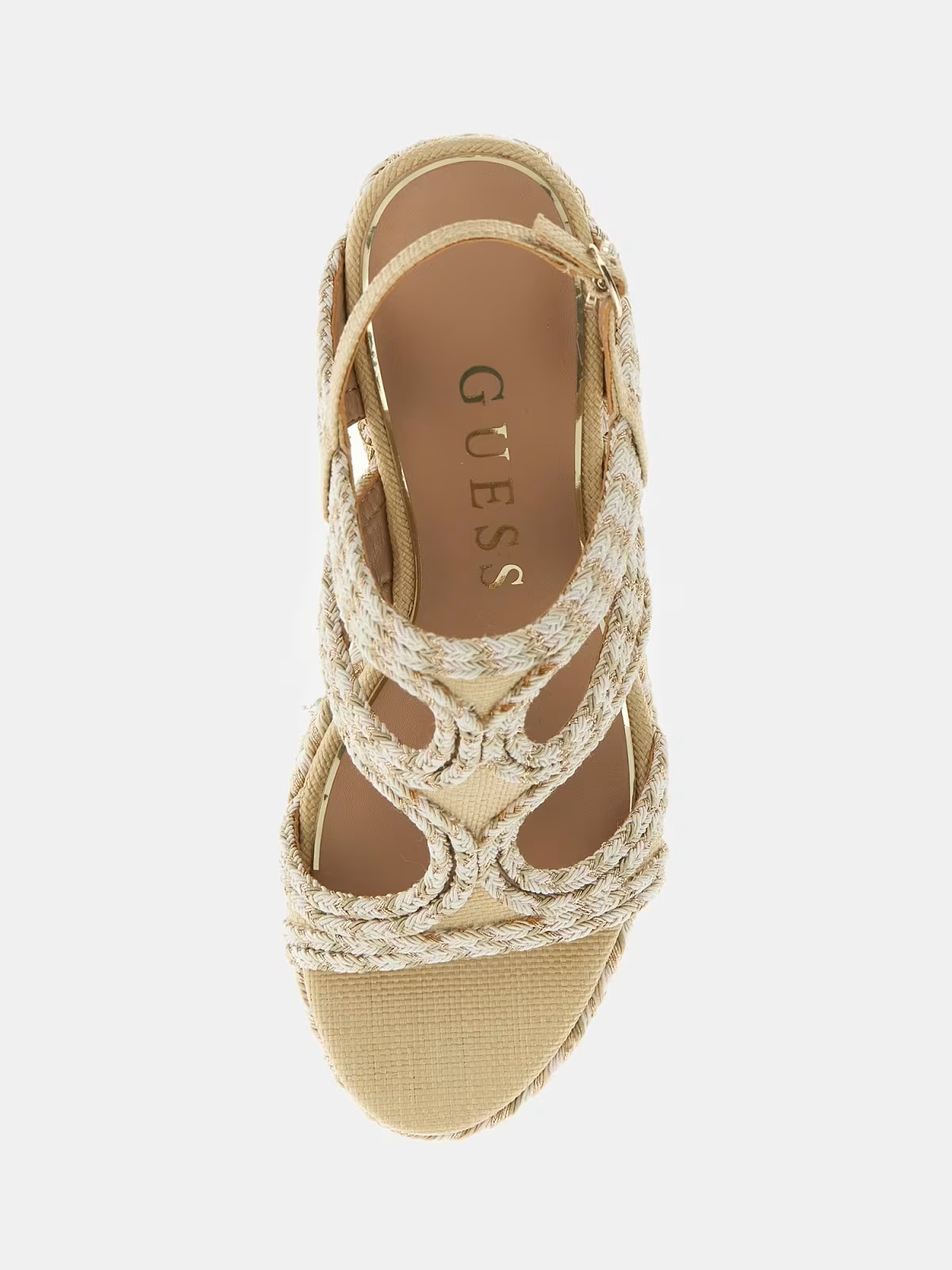 Sandália de Cunha EVERS Dourado e Rosa - Guess  3