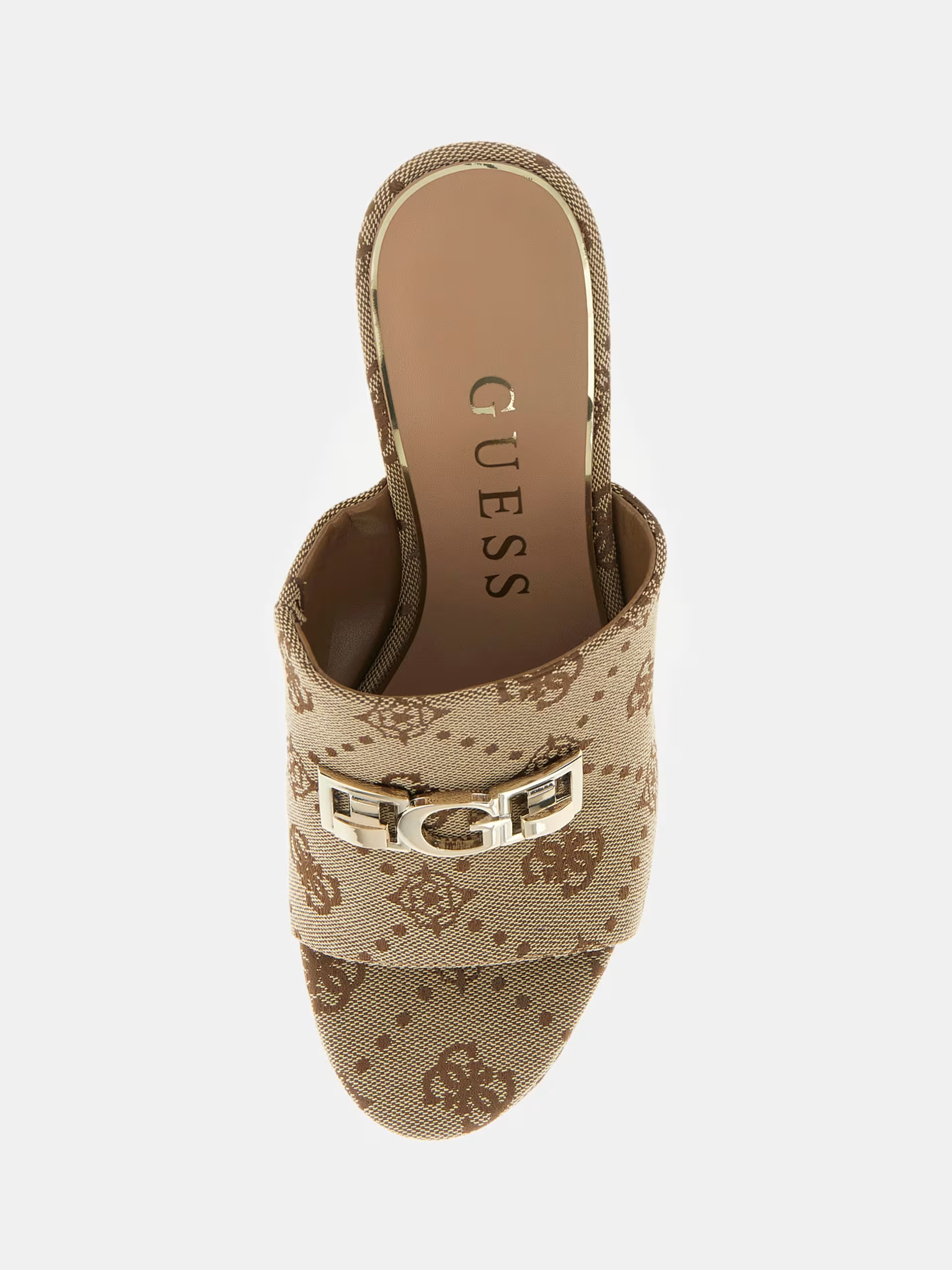 Sandália de Cunha Logo Bege - Guess   3