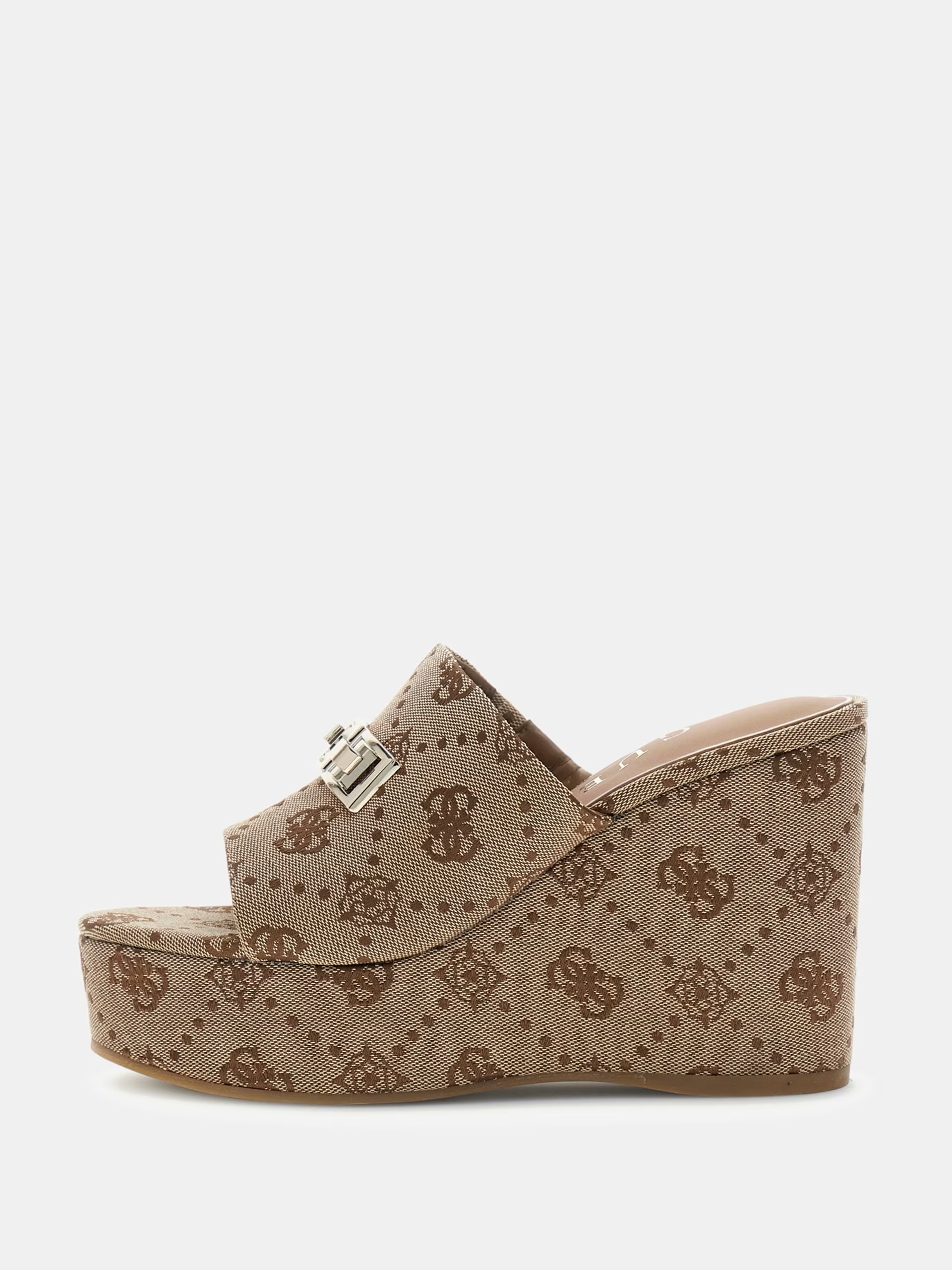 Sandália de Cunha Logo Bege - Guess   4