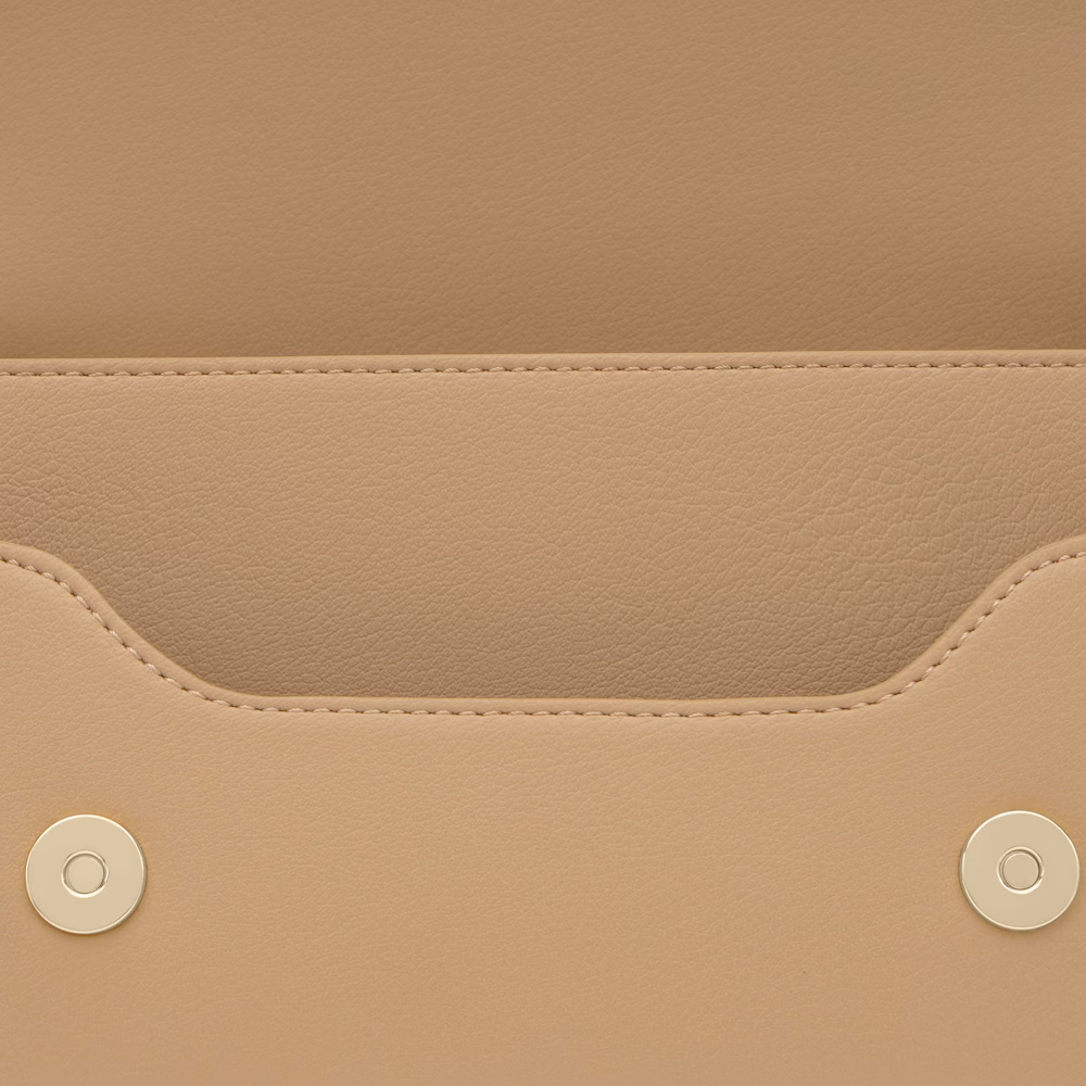 Mala de Ombro Audree Pipings Bege e Amarelo - Tous  6