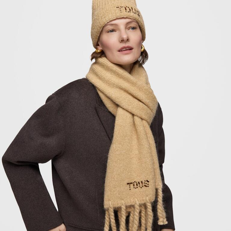 Cachecol Crystal com Strass Bege - Tous  2