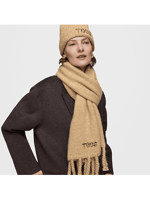 Cachecol Crystal com Strass Bege - Tous 