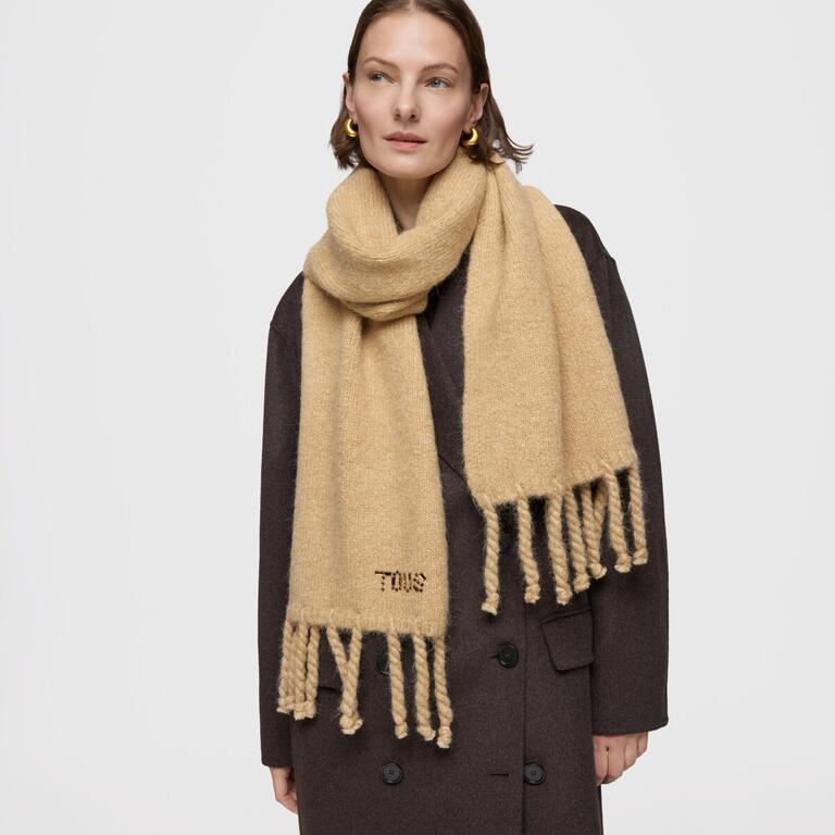 Cachecol Crystal com Strass Bege - Tous  3