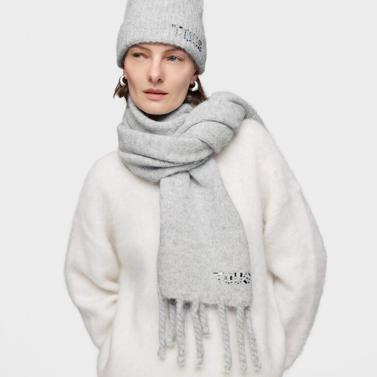 Cachecol Crystal com Strass Cinza - Tous 2