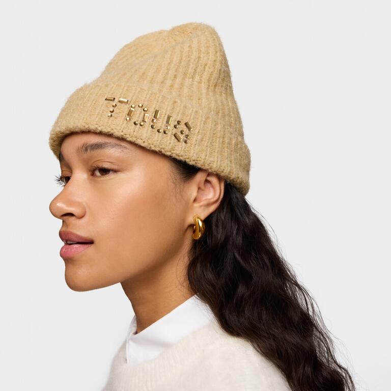 Gorro Crystal com Strass Camel - Tous 2
