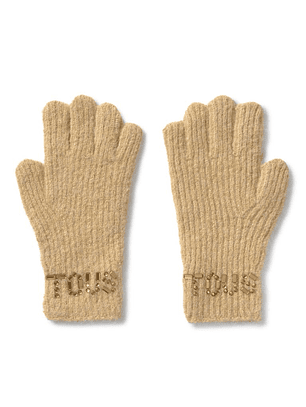 Cachecol Crystal com Strass Bege - Tous 