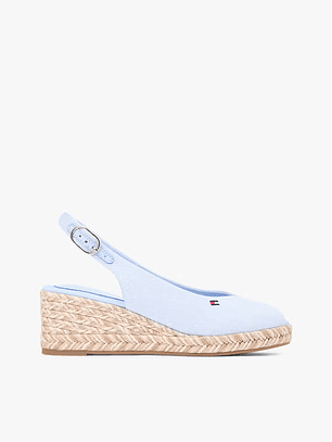 Sandália de Cunha Baixo Azul Claro - Tommy Hilfiger