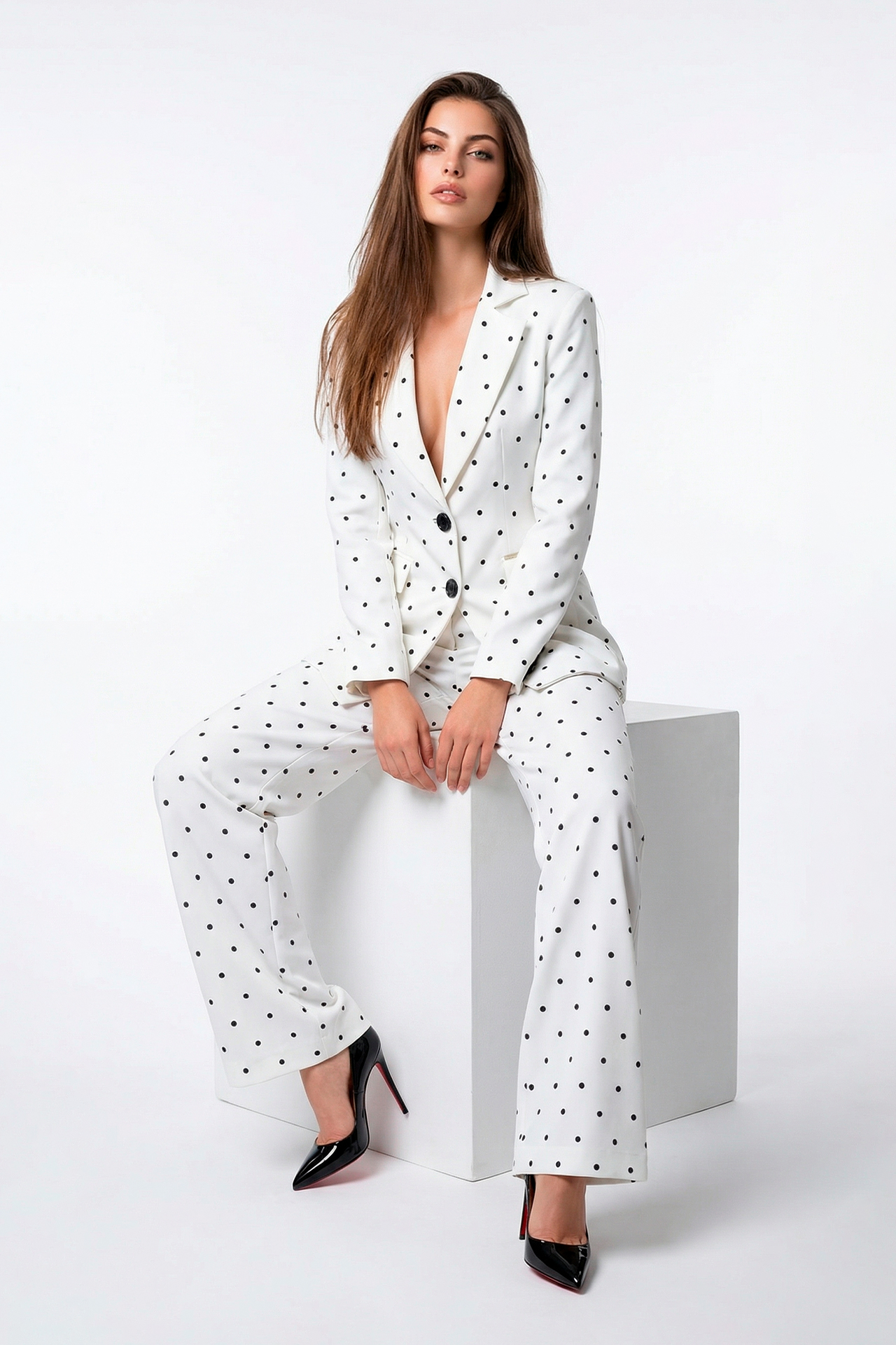 Blazer Bolas Branco e Preto - SAHOCO 3