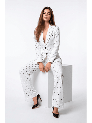 Calças Bolas Branco e Preto - SAHOCO