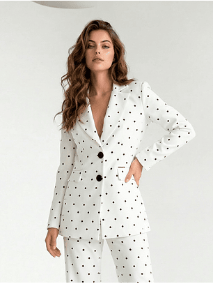 Blazer Bolas Branco e Preto - SAHOCO