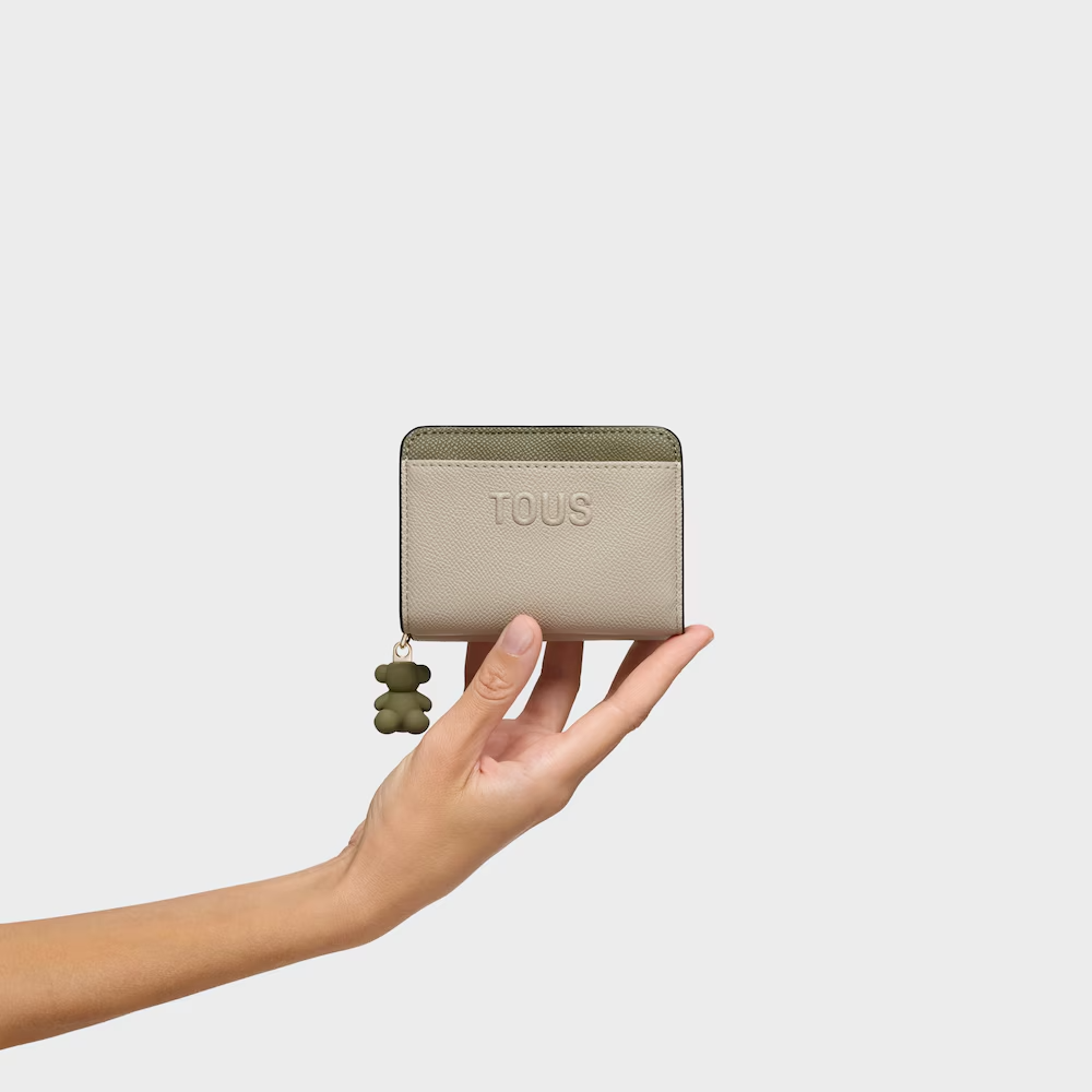 Carteira Dupla Audree Taupe e Verde - Tous  3