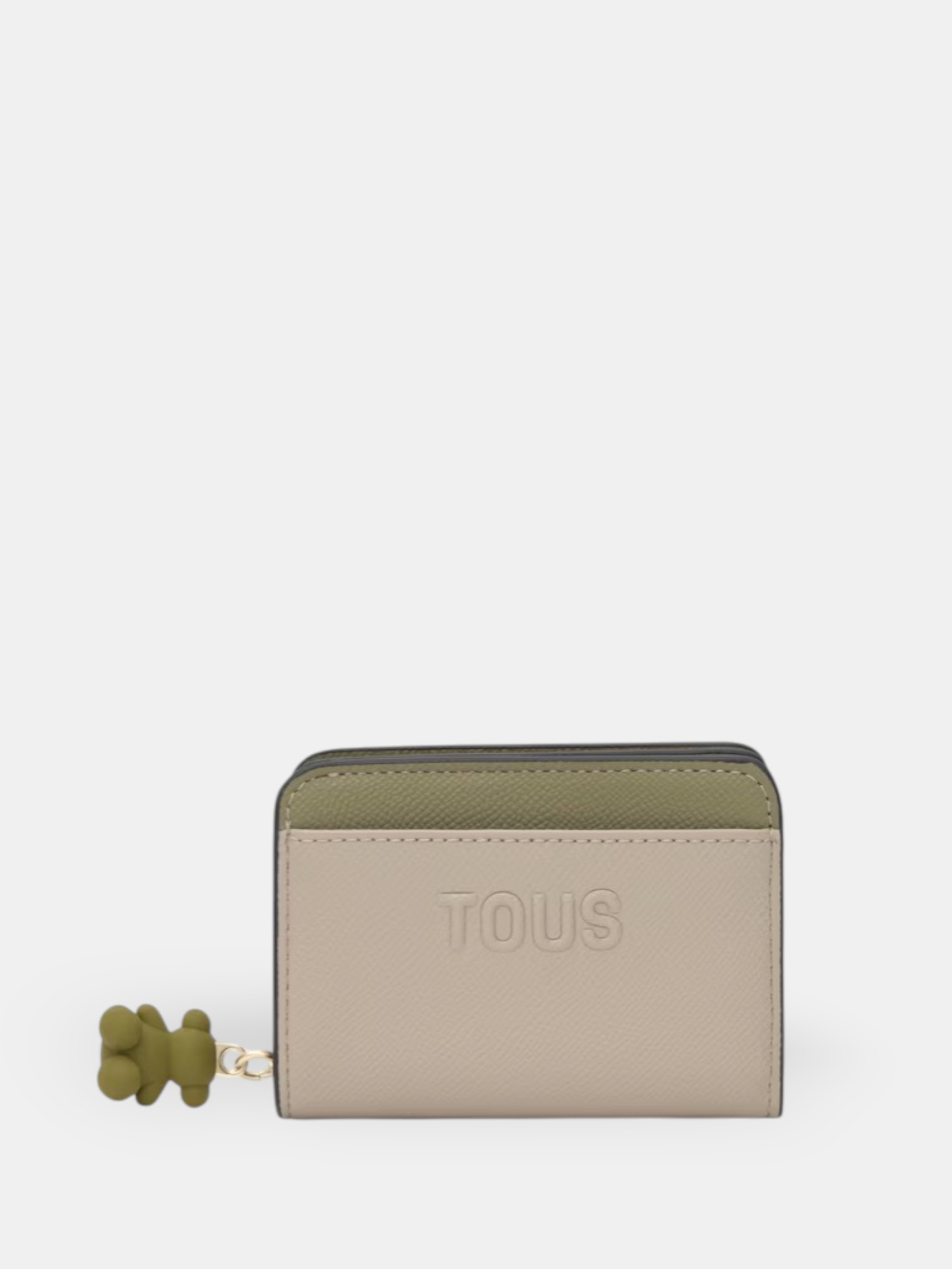 Carteira Dupla Audree Taupe e Verde - Tous  1