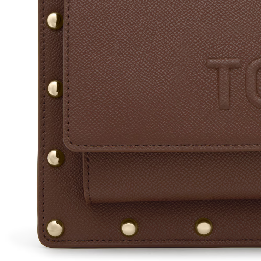 Mala de Ombro Audree Studs Castanho - Tous   3