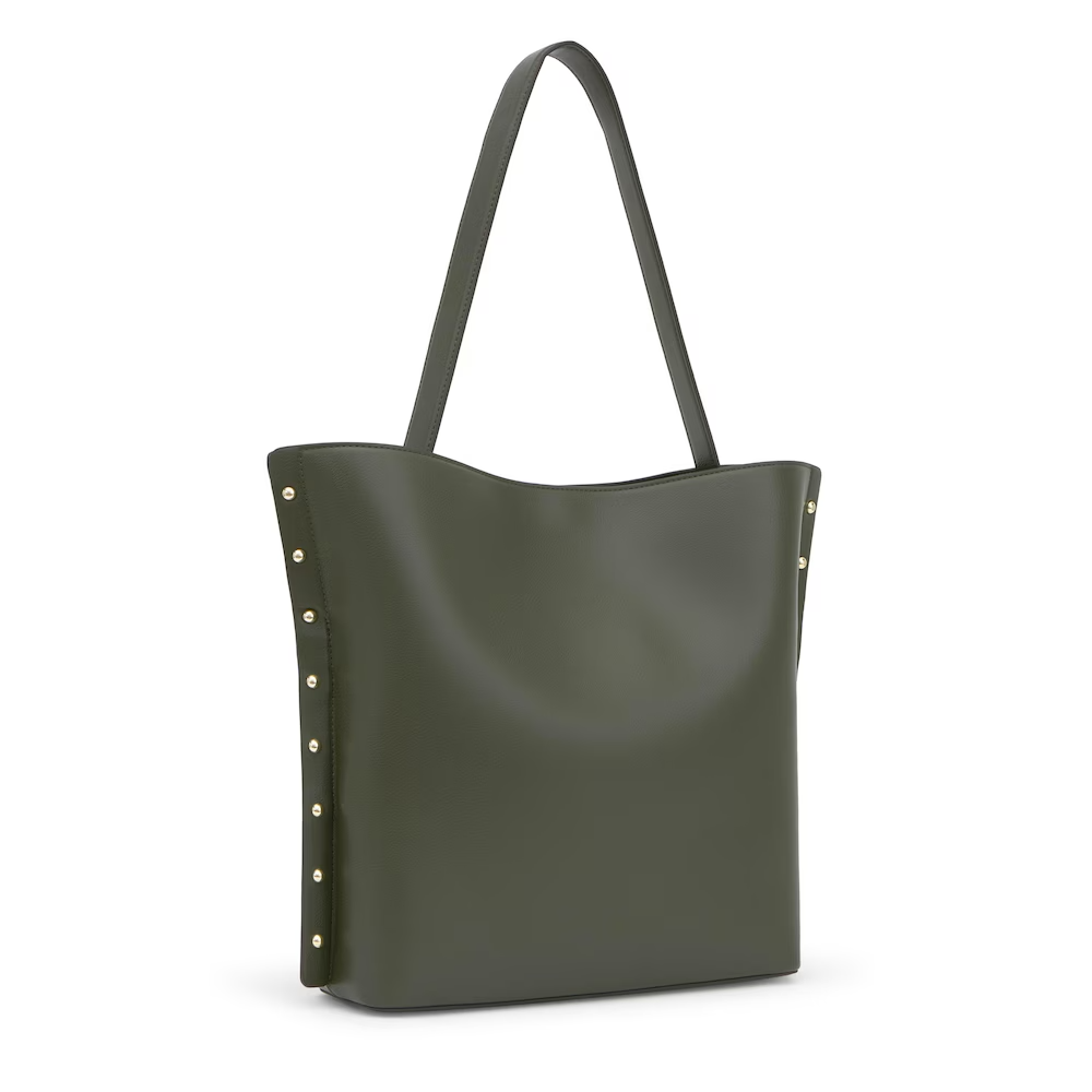 Mala de Ombro Grande Jewelry Studs Verde - Tous  4