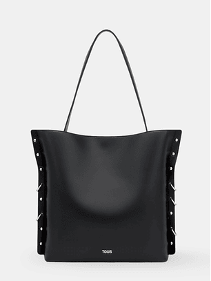 Mala de Ombro Grande Jewelry Studs Preto - Tous 